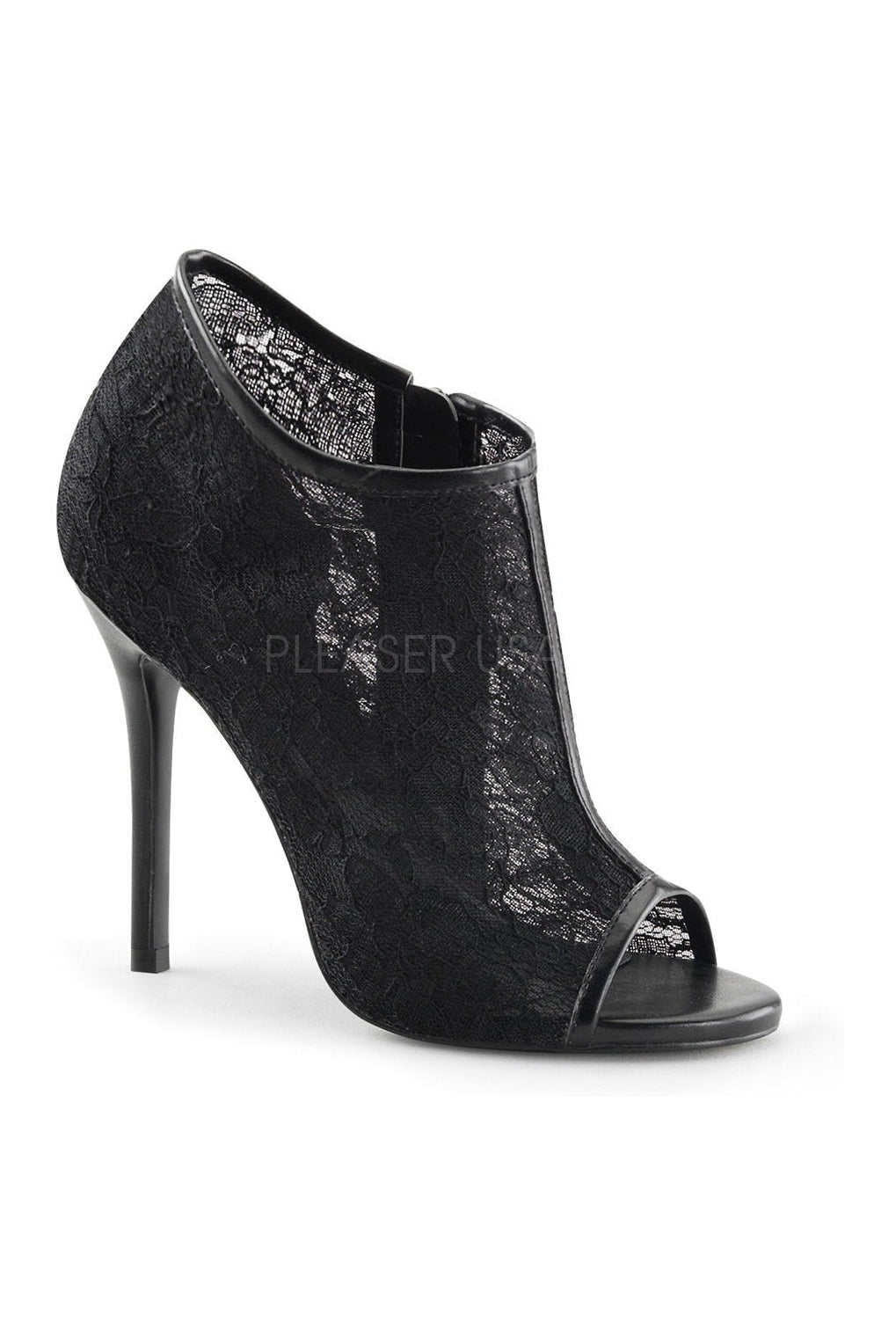 AMUSE-56 Bootie | Black Fabric-Fabulicious-Black-Ankle Boots-SEXYSHOES.COM