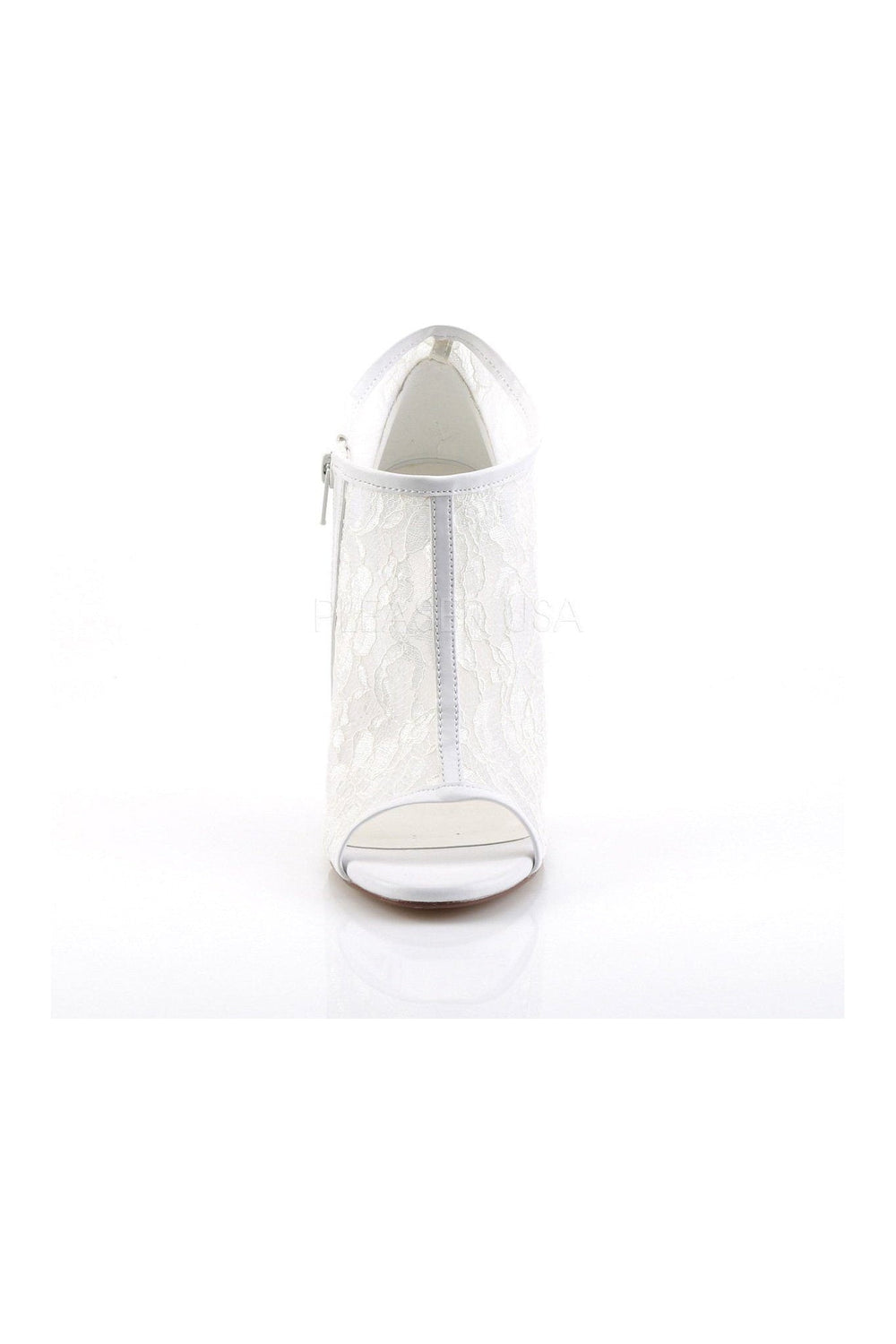 Fabulicious AMUSE-56 Bootie in Ivory Fabric