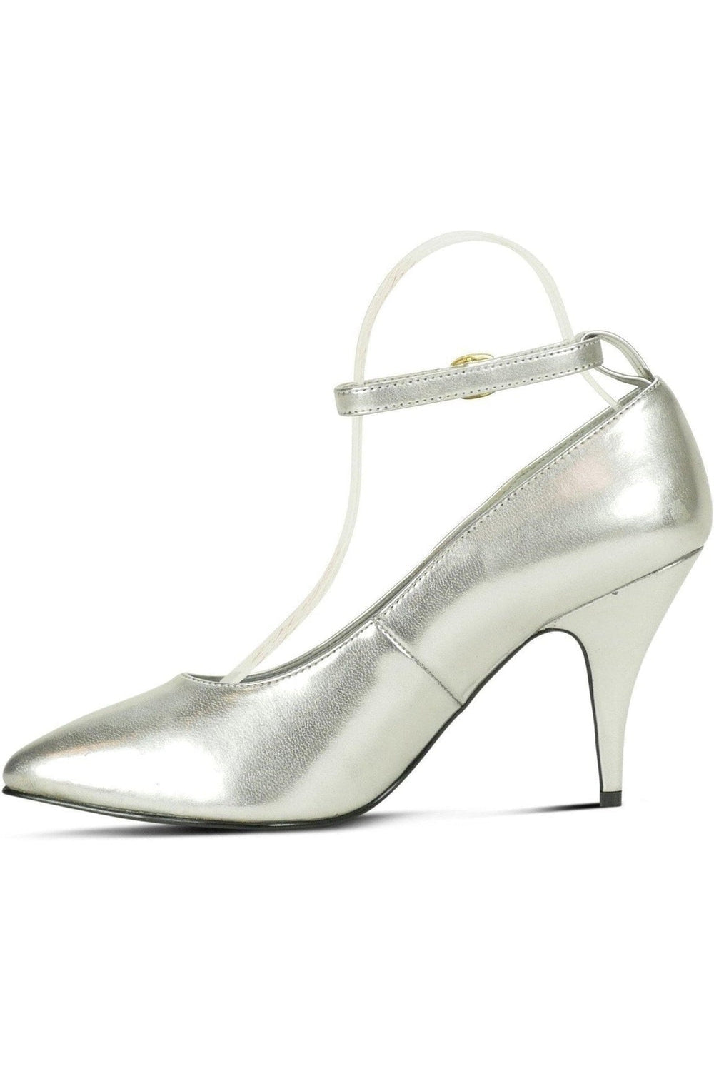 Ankle Strap - Silver-Sexyshoes Brand-Pumps-SEXYSHOES.COM