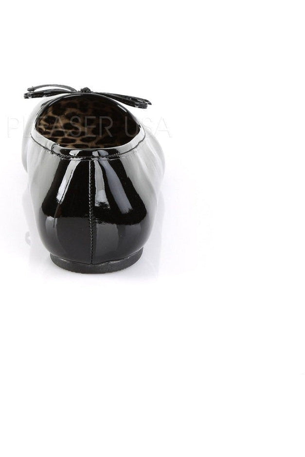 Pleaser Pink Label ANNA-01 Flat in Black Patent