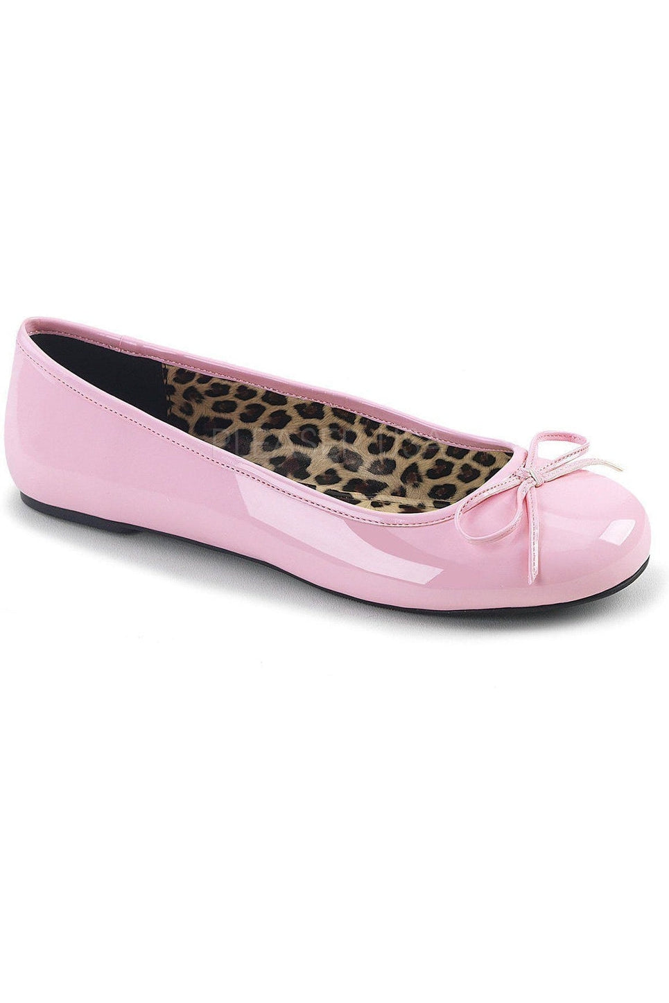 ANNA-01 Flat | Pink Patent-Pleaser Pink Label-Pink-Flats-SEXYSHOES.COM