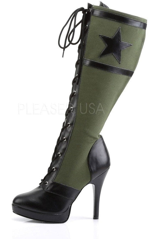 ARENA-2022 Knee Boot | Black Canvas-Funtasma-Knee Boots-SEXYSHOES.COM