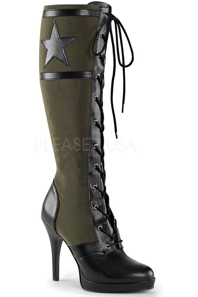 ARENA-2022 Knee Boot | Black Canvas-Funtasma-Black-Knee Boots-SEXYSHOES.COM