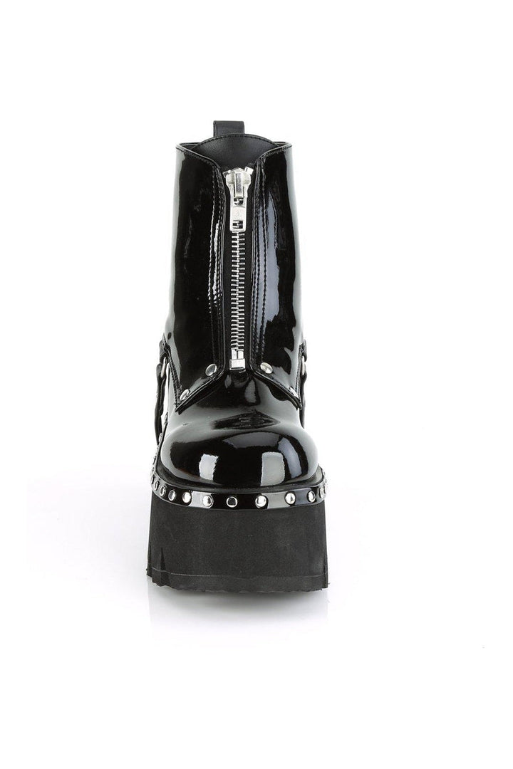 ASHES-100 Ankle Boot | Black Patent