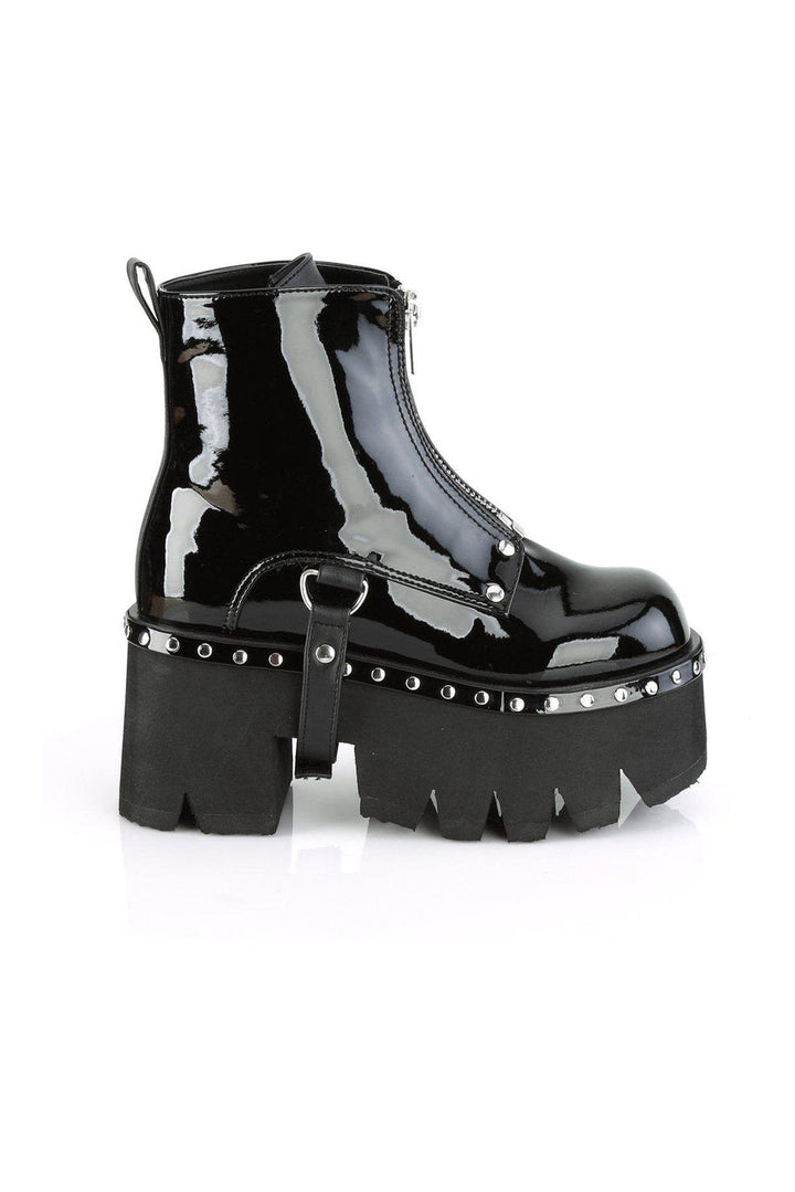 ASHES-100 Ankle Boot | Black Patent-Ankle Boots-Demonia-SEXYSHOES.COM