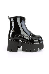 Demonia ASHES-100 Ankle Boot in Black Patent