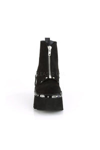 Demonia ASHES-100  Ankle Boot in Black Faux Leather
