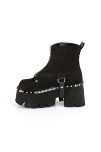 Demonia ASHES-100  Ankle Boot in Black Faux Leather