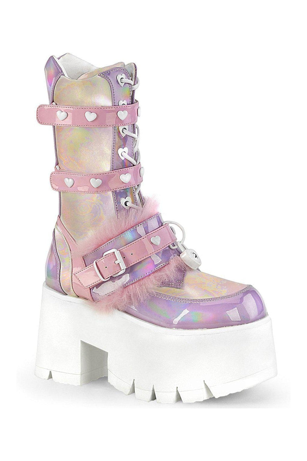 ASHES-120 Knee Boot | Hologram Patent-Knee Boots-Demonia-SEXYSHOES.COM