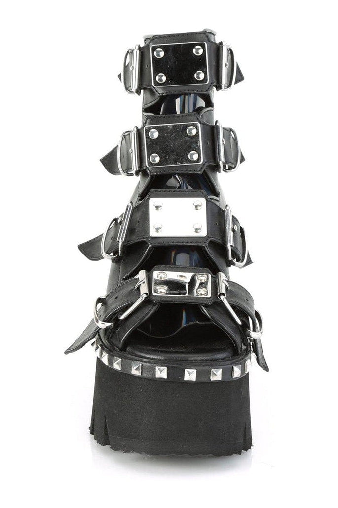 Demonia ASHES-70 Ankle Boot in Hologram Faux Leather