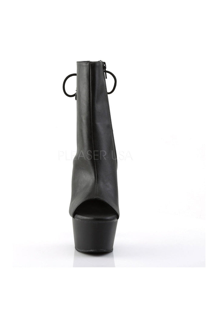 ASPIRE-1018 Platform Boot  | Black Faux Leather