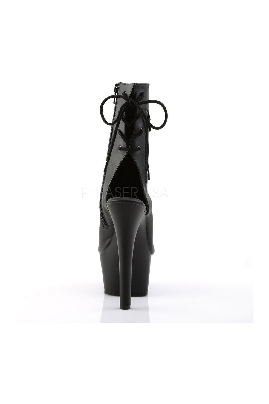 Pleaser ASPIRE-1018 Platform Boot in Black Faux Leather