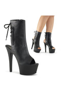 ASPIRE-1018 Platform Boot  | Black Faux Leather