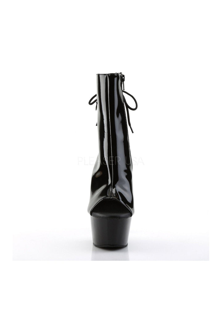ASPIRE-1018 Platform Boot | Black Patent-Pleaser-Ankle Boots-SEXYSHOES.COM