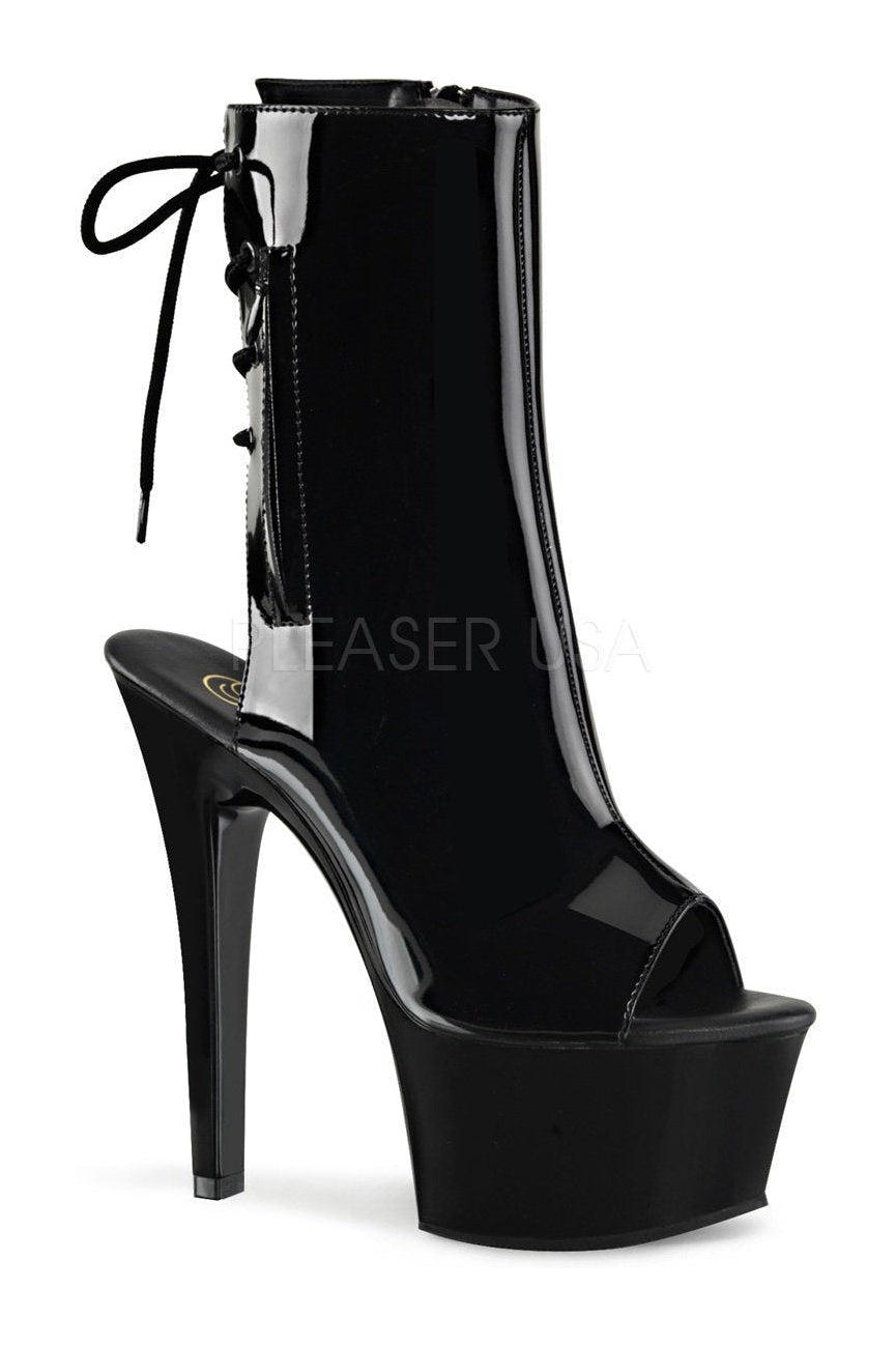 Pleaser ASPIRE-1018 Platform Boot in Black Patent from SexyShoes.com