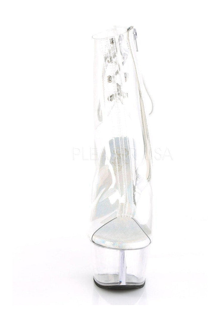 Pleaser ASPIRE-1018C Platform Boot in Clear Vinyl