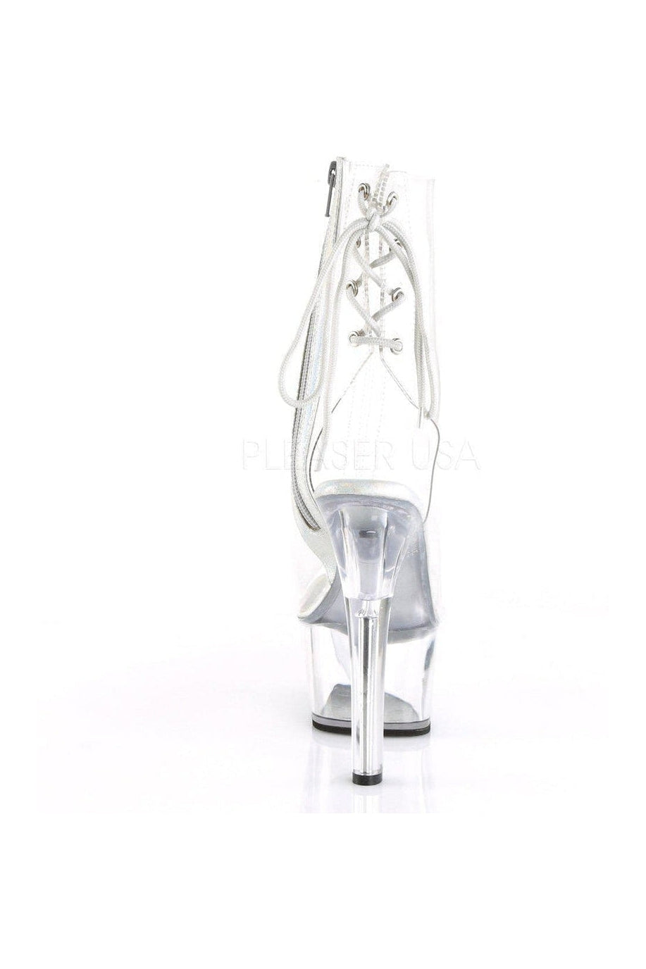 Pleaser ASPIRE-1018C Platform Boot in Clear Vinyl