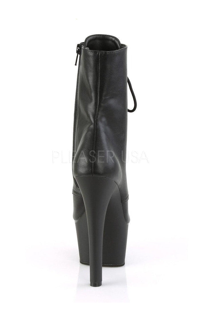 Pleaser ASPIRE-1020 Platform Boot in Black Faux Leather