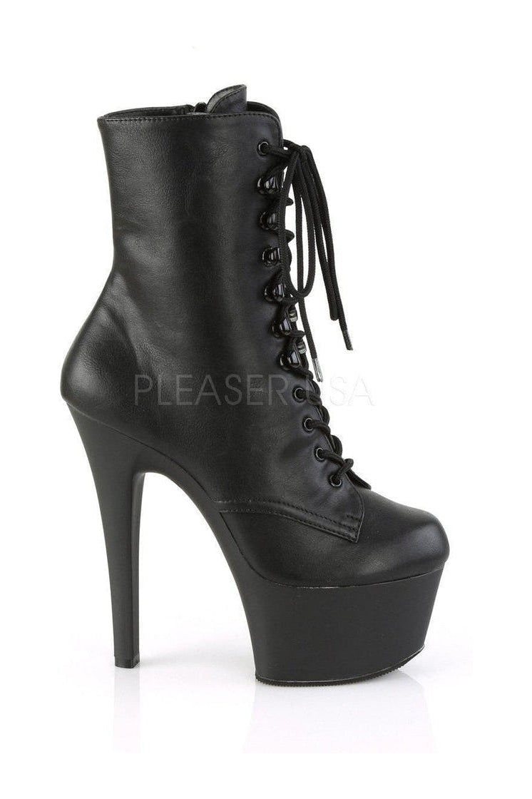 Pleaser ASPIRE-1020 Platform Boot in Black Faux Leather