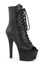 ASPIRE-1021 Platform Ankle Boot | Black Faux Leather