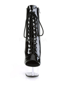 Pleaser ASPIRE-1021 Platform Ankle Boot in Black Patent