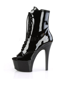 Pleaser ASPIRE-1021 Platform Ankle Boot in Black Patent