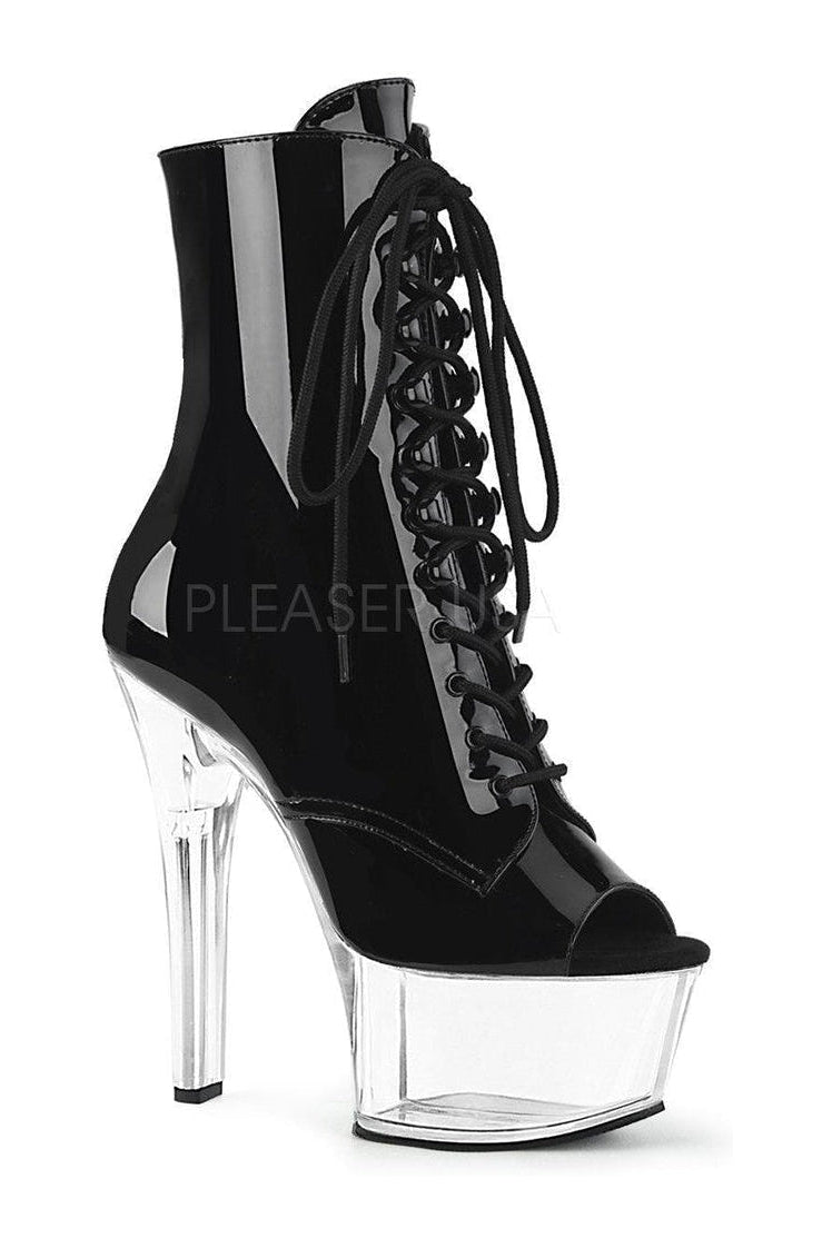 ASPIRE-1021 Platform Ankle Boot | Black Patent-Pleaser-SEXYSHOES.COM