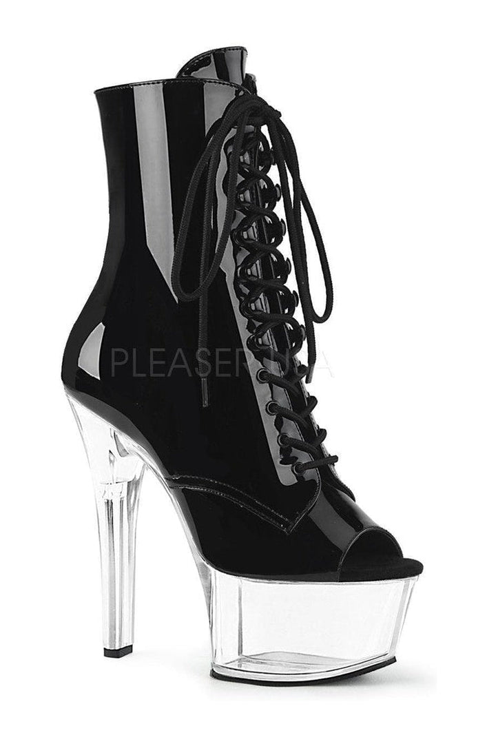 Pleaser Black Ankle Boots Platform Stripper Shoes | Buy at Sexyshoes.com