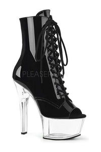 Pleaser ASPIRE-1021 Platform Ankle Boot in Black Patent from SexyShoes.com