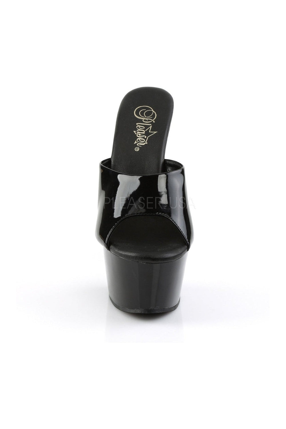Pleaser ASPIRE-601 Platform Slide in Black Patent