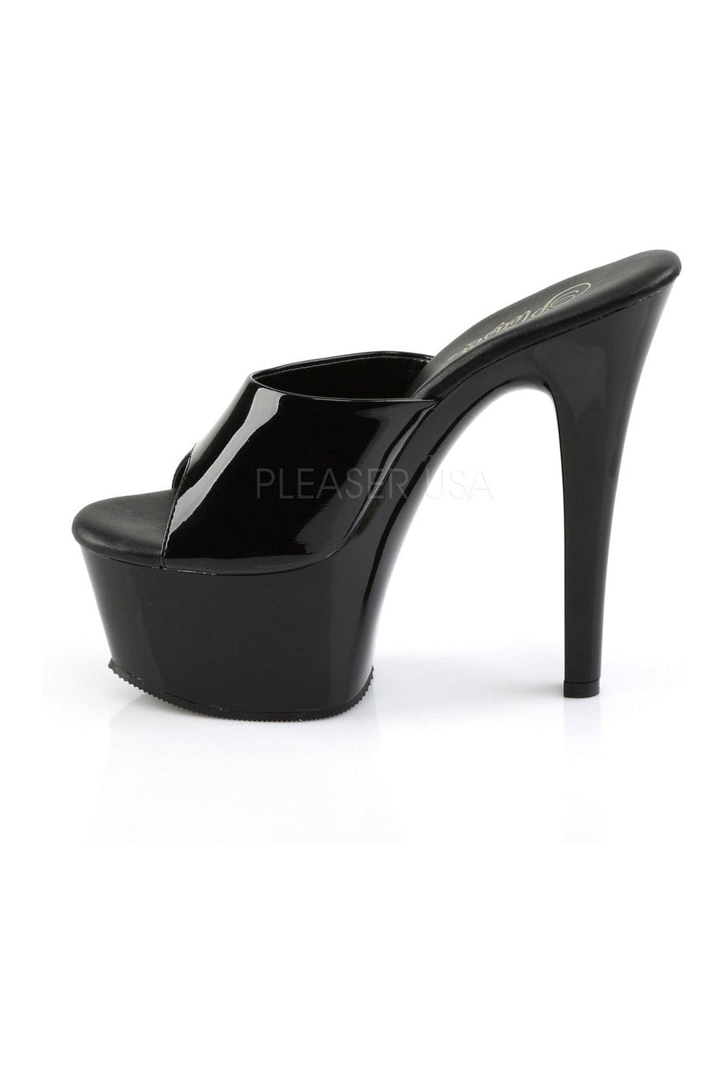 Pleaser ASPIRE-601 Platform Slide in Black Patent