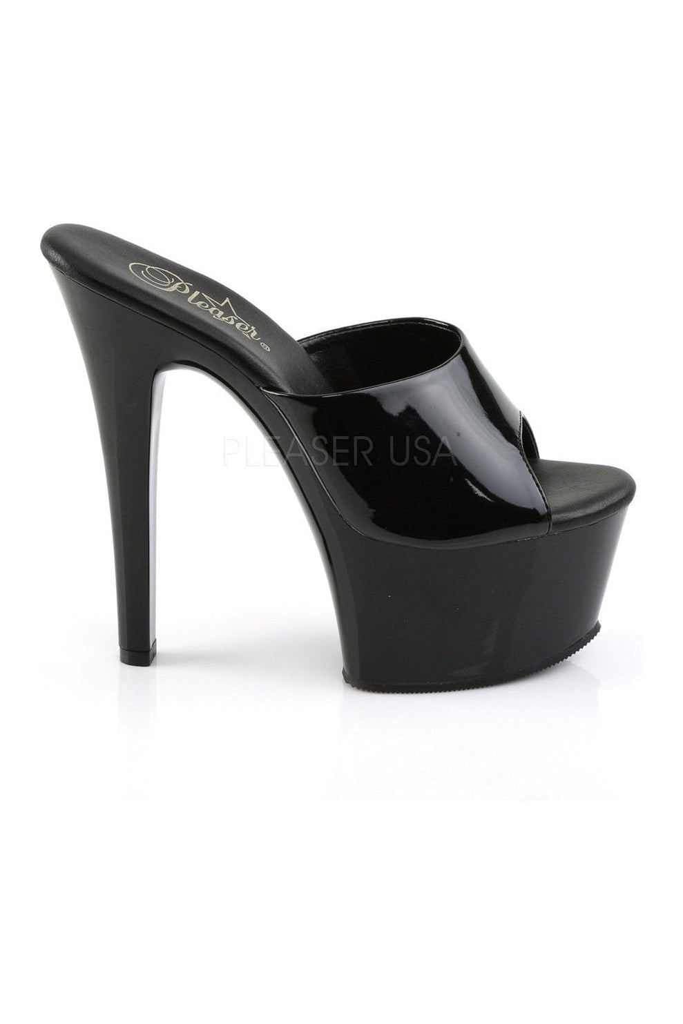 Pleaser ASPIRE-601 Platform Slide in Black Patent