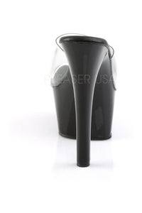 Pleaser ASPIRE-601 Platform Slide in Black Vinyl