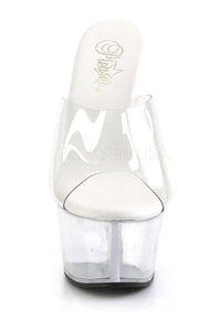 Pleaser ASPIRE-601 Platform Slide in Clear Vinyl