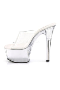 Pleaser ASPIRE-601 Platform Slide in Clear Vinyl