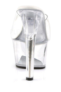 Pleaser ASPIRE-601 Platform Slide in Clear Vinyl