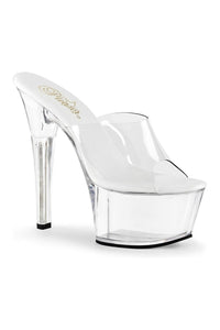 Pleaser ASPIRE-601 Platform Slide in Clear Vinyl from SexyShoes.com