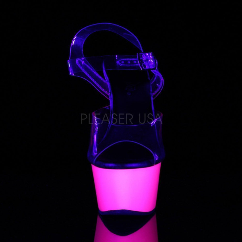 ASPIRE-608UV Platform Sandal | Clear Vinyl-Pleaser-Sandals-SEXYSHOES.COM
