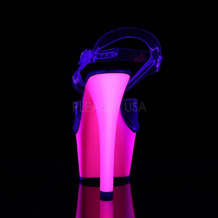 ASPIRE-608UV Platform Sandal | Clear Vinyl-Pleaser-Sandals-SEXYSHOES.COM
