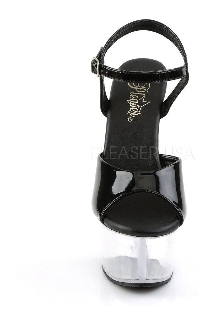 ASPIRE-609 Platform Sandal | Black Patent-Pleaser-Sandals-SEXYSHOES.COM