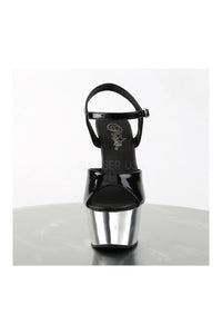 Pleaser ASPIRE-609 Platform Sandal in Black Patent