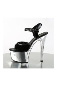 Pleaser ASPIRE-609 Platform Sandal in Black Patent