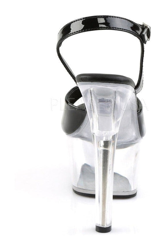 Pleaser ASPIRE-609 Platform Sandal in Black Patent