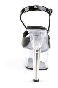 Pleaser ASPIRE-609 Platform Sandal in Black Patent