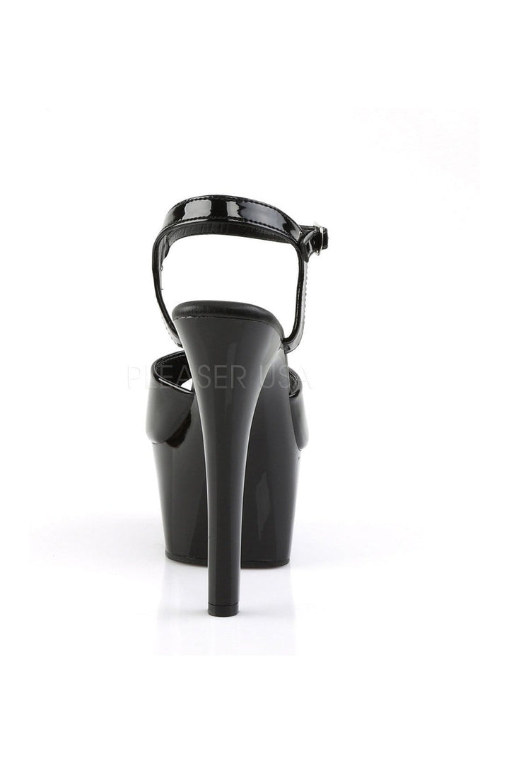 ASPIRE-609 Platform Sandal | Black Patent-Pleaser-Sandals-SEXYSHOES.COM