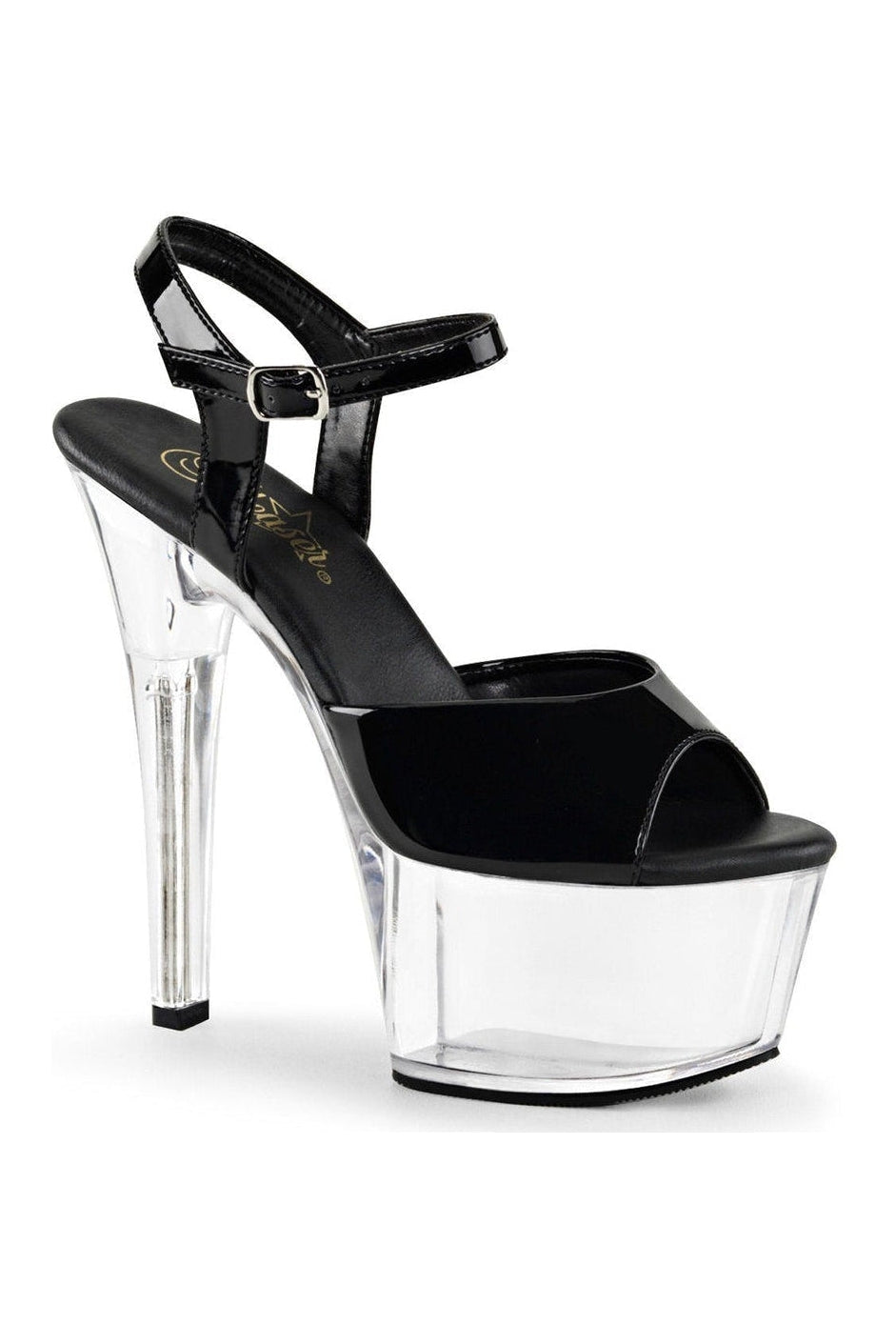 ASPIRE-609 Platform Sandal | Black Patent-Pleaser-Black-Sandals-SEXYSHOES.COM