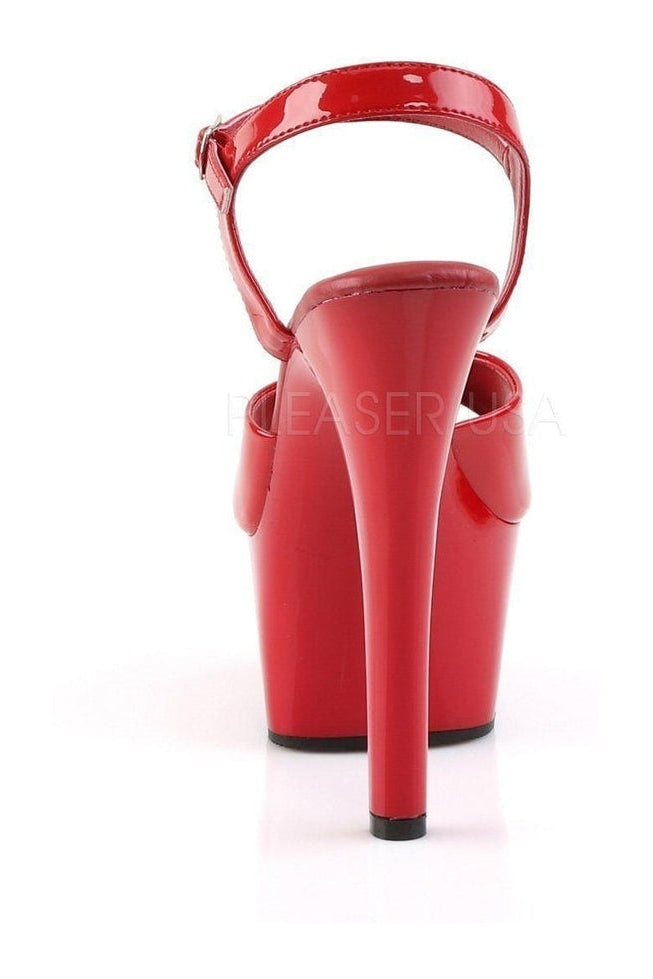 Pleaser ASPIRE-609 Platform Sandal in Red Patent