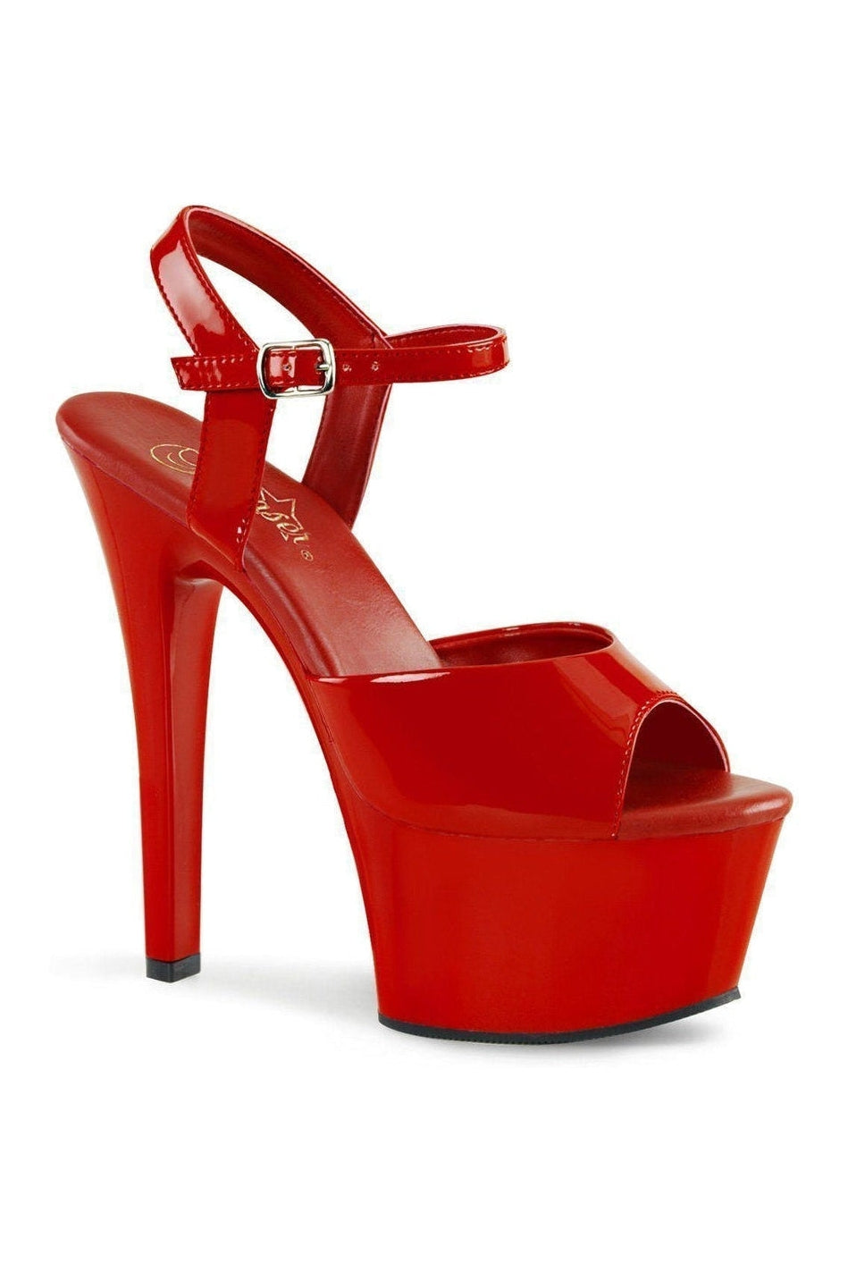 Pleaser ASPIRE-609 Platform Sandal in Red Patent from SexyShoes.com