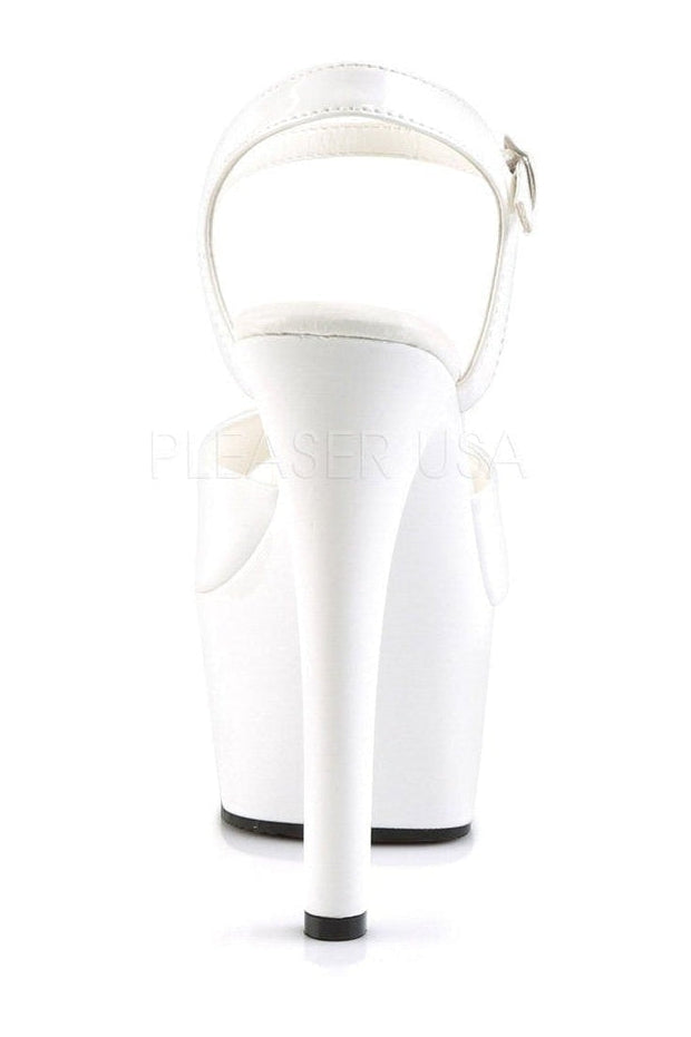 ASPIRE-609 Platform Sandal | White Patent-Pleaser-Sandals-SEXYSHOES.COM