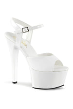 ASPIRE-609 Platform Sandal  | White Patent